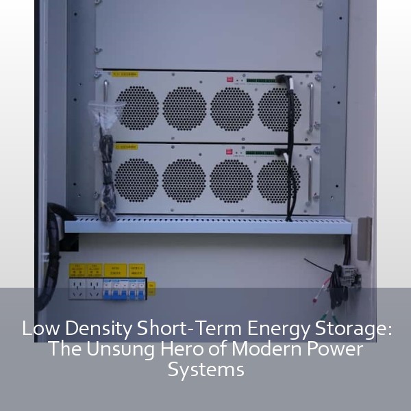Low Density Short-Term Energy Storage: The Unsung Hero of Modern Power Systems